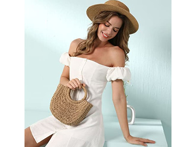 Цветная соломенная сумка, пляжная корзина, плетеная сумка-тоут ручной работы, Малайзия, мексиканские сумки