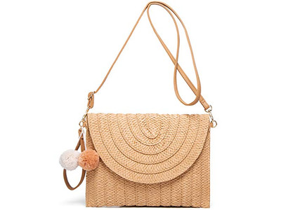 Цилиндрическая соломенная сумка Зеленая лошадь Женские сумки Легкая сетчатая пляжная сумка