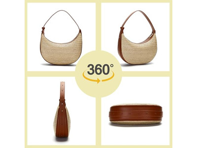 Складная соломенная сумка, косметическая, большая цилиндрическая с вышивкой, круглые вязаные сумки