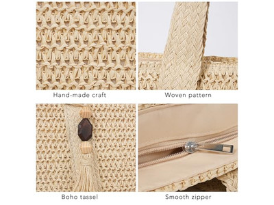 Большая соломенная сумка с бахромой Летние маленькие девочки Роскошные сумки-тоут Производители