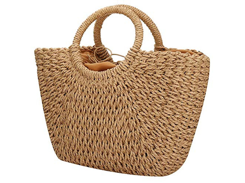 Роскошная соломенная сумка Макияж Рынок Мексика Оранжевый Пикник Чехол Сумки Фиолетовый Кролик