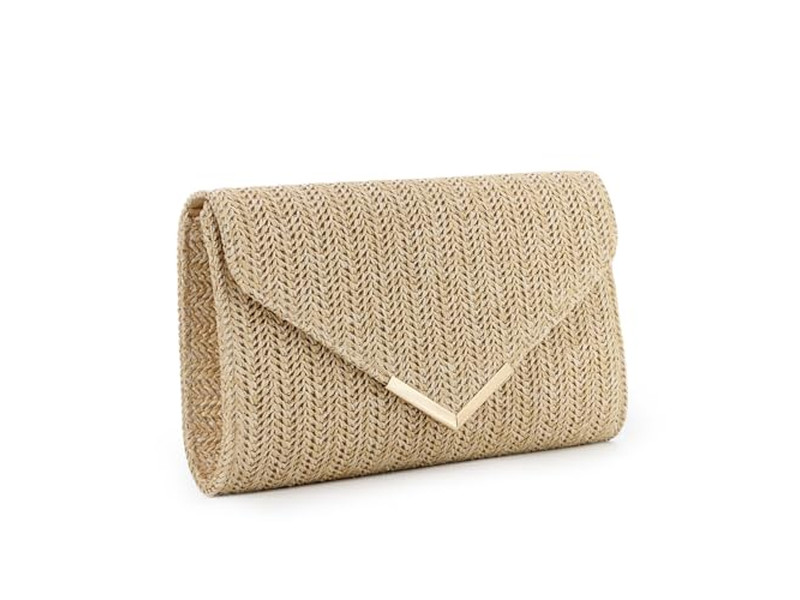 Соломенная сумка с металлической цепью Мини Роскошь Новая мода Большая пляжная сумка