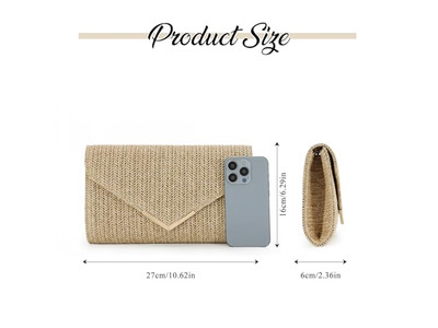 Соломенная сумка с металлической цепью Мини Роскошь Новая мода Большая пляжная сумка