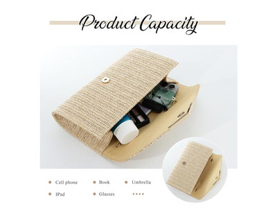 Соломенная сумка с металлической цепью Мини Роскошь Новая мода Большая пляжная сумка