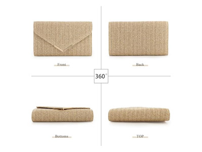 Соломенная сумка с металлической цепью Мини Роскошь Новая мода Большая пляжная сумка