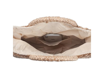 Испанская соломенная пляжная сумка, летний логотип, Филиппины, джут и рафия с окном