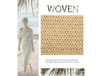 Соломенная сумка с жемчужным ремешком Сумки для пляжа