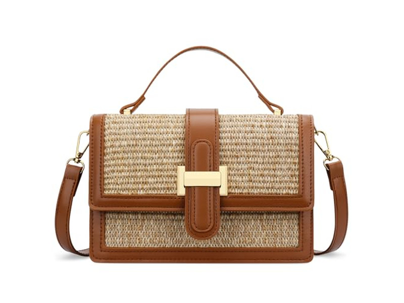 Соломенные сумки с именем Вязаный шопинг-тоут