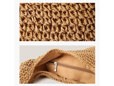 Соломенная замшевая сумка Тоут На запястье Пшеничная белая Тонкие сумки Трава Джамбо Лен Мульти Мини