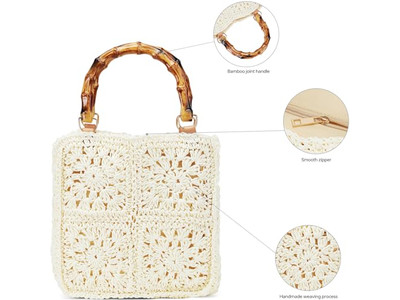 Детская соломенная сумка-ведро Веселый летний кошелек Модный рюкзак Высокое качество