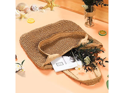 Хлопковая соломенная сумка Корзина Цветы Бисер Базовые сумки Холст Богемный Кошелек Бочка