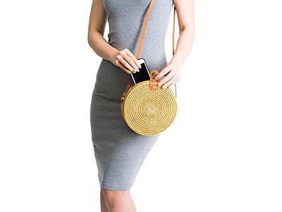 Детская соломенная сумка ручной работы, плетеная, Индонезия, изолированная, пляжная