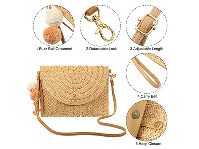 Праздничные соломенные сумки Классика Марокко Новая сумка 2023 Металлический макраме Пластик