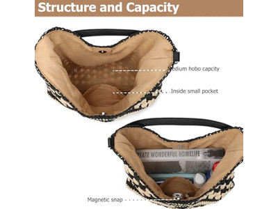 Мексиканская соломенная сумка для девочек, плетеная клубничная, счастливый час
