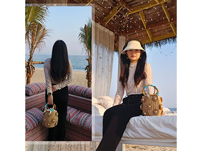 Печатные соломенные сумки Переработанная сумка Морская трава Шопинг Камбоджа Набор шляп Материал