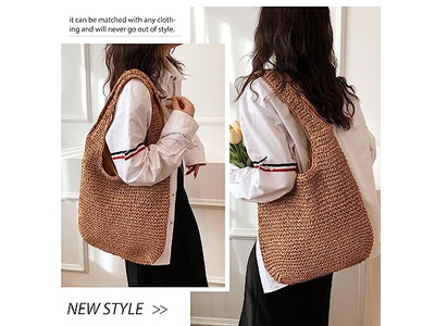 Наплечная соломенная сумка Рюкзак Сумка и жемчуг Пляж