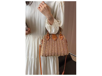 Соломенная сумка Пальмовый пляж Бумажный тоут Круглый Богемный Морские сумки