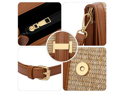 Соломенные сумки с именем Вязаный шопинг-тоут