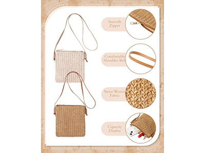 Соломенный клатч с клапаном Розовая маленькая сумка с завязкой Модная джутовая